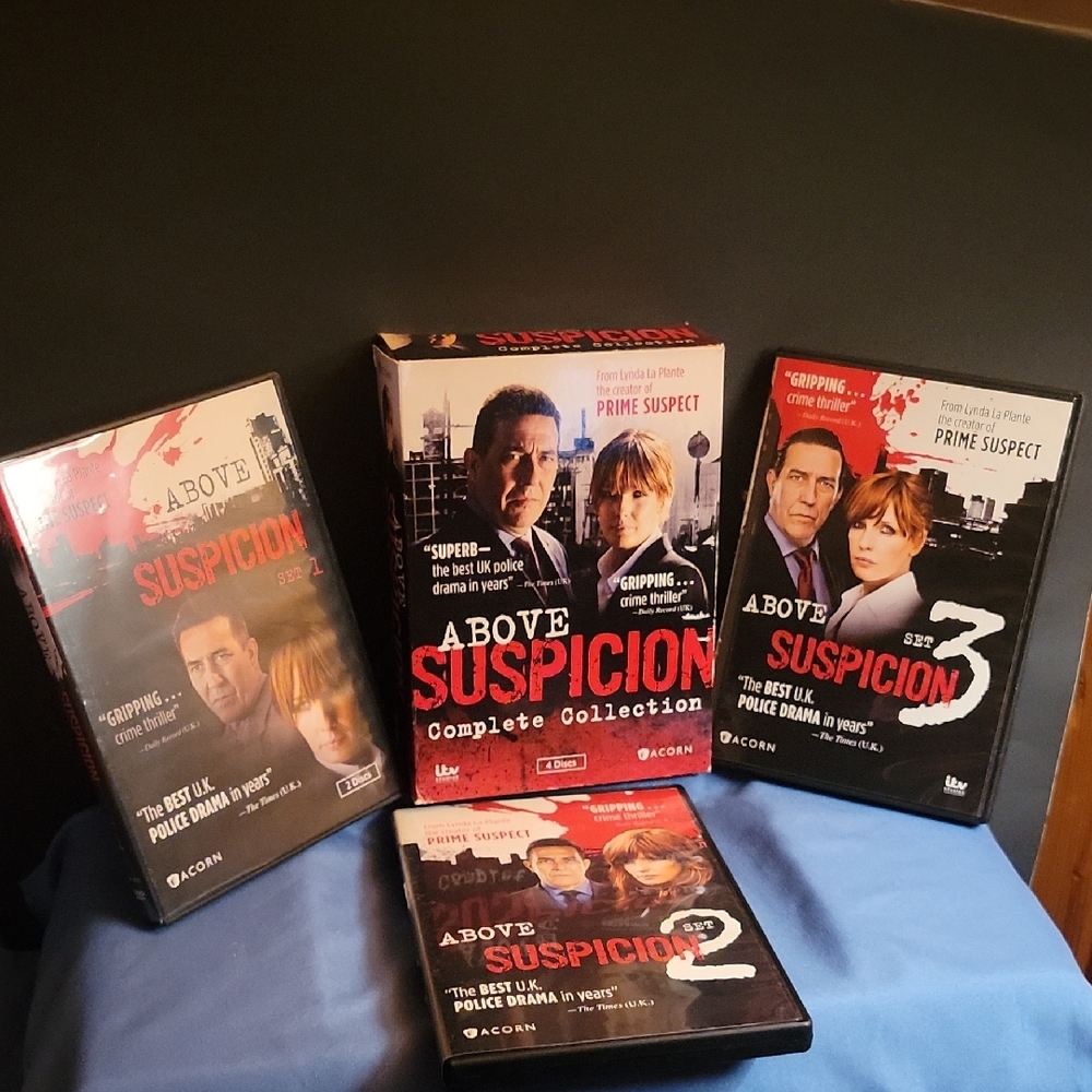 Acorn Above Suspicion Complete Collection DVD Set - Red and Black